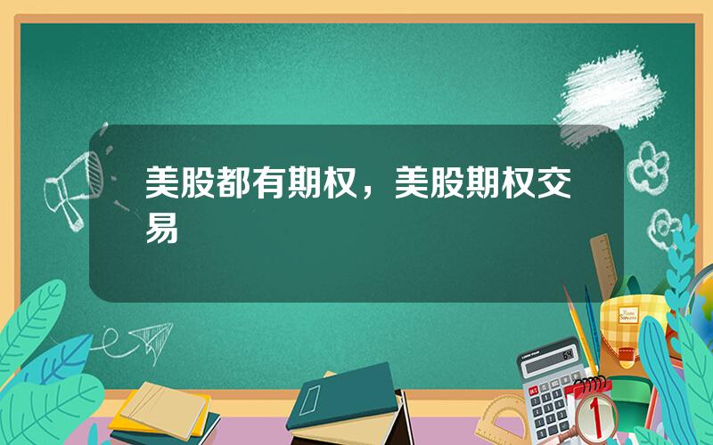 美股都有期权，美股期权交易