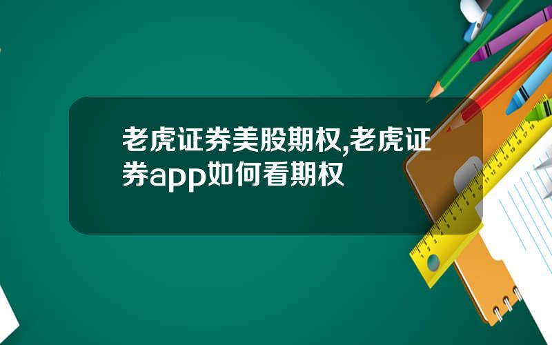 老虎证券美股期权,老虎证券app如何看期权