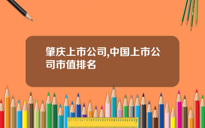 肇庆上市公司,中国上市公司市值排名