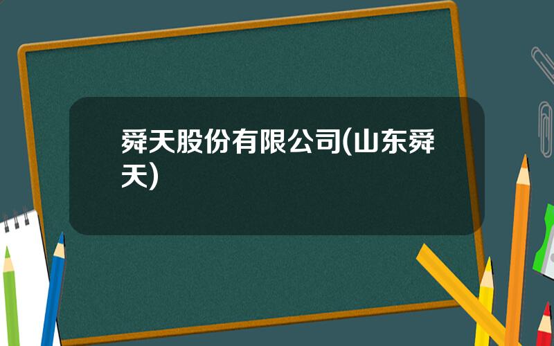 舜天股份有限公司(山东舜天)