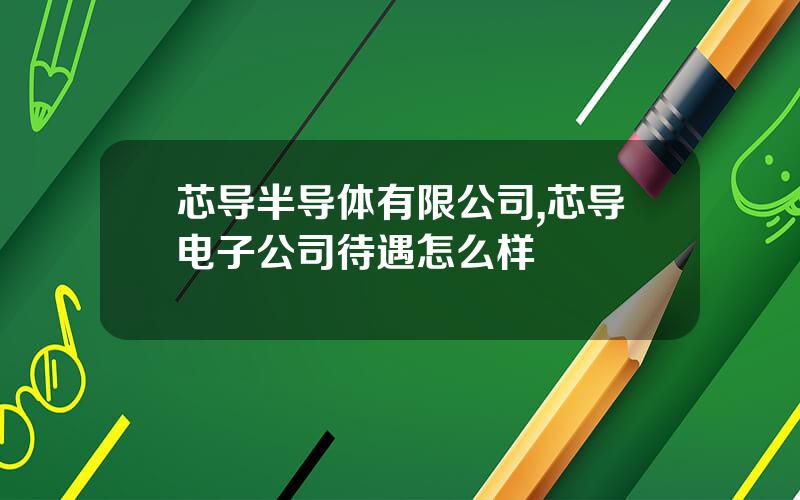 芯导半导体有限公司,芯导电子公司待遇怎么样