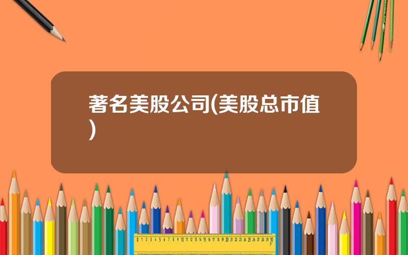 著名美股公司(美股总市值)