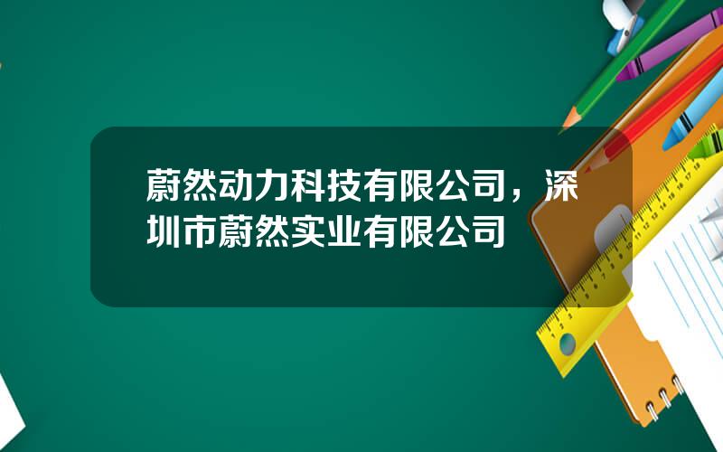 蔚然动力科技有限公司，深圳市蔚然实业有限公司