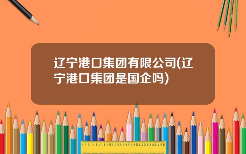 辽宁港口集团有限公司(辽宁港口集团是国企吗)