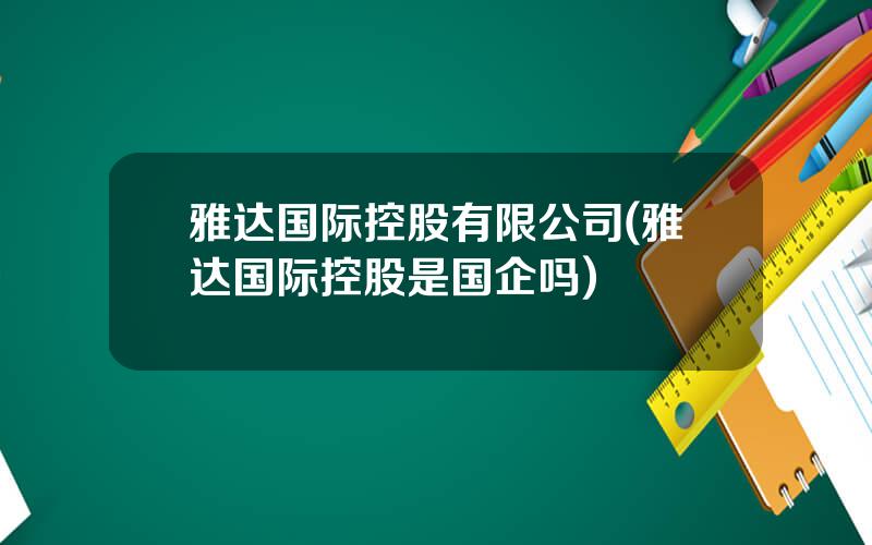 雅达国际控股有限公司(雅达国际控股是国企吗)